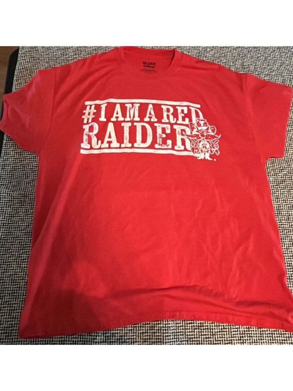 Texas Tech Red Raiders T Shirt XL Gildan Red Graphic College Fan Tee 1062